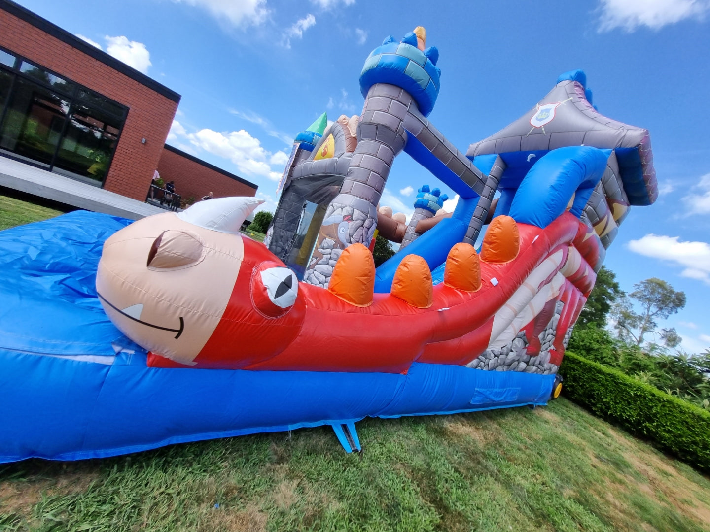 Happy Hydrosaur inflatable castle 3