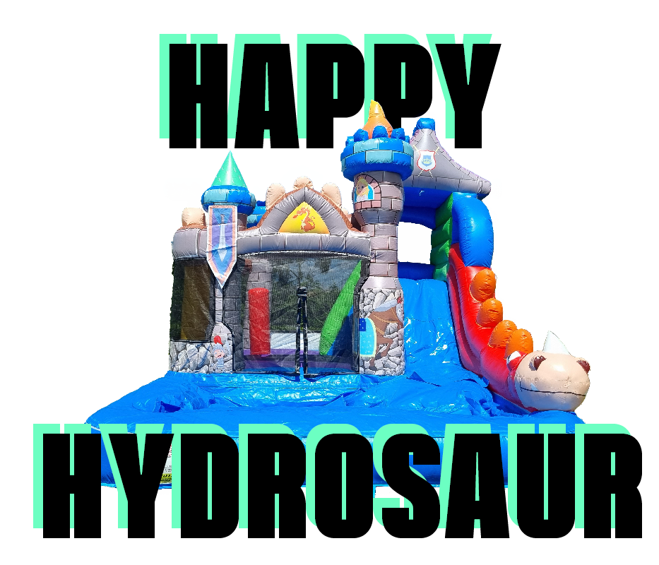 Happy Hydrosaur Inflatable Castle Hero Image